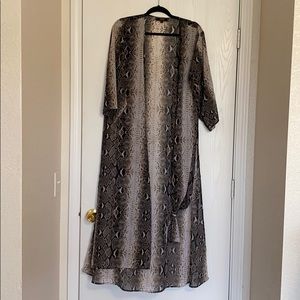 Snake Print Duster